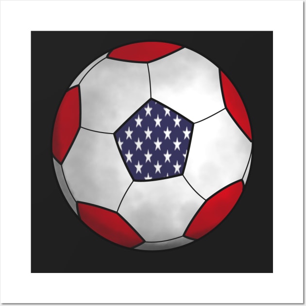 usa flag football Wall Art by persa